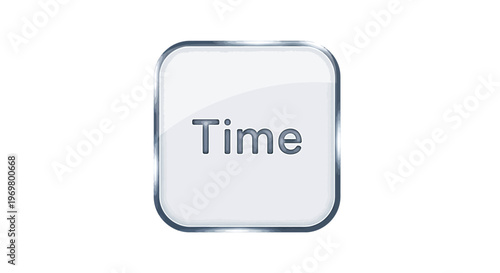 Time button icon, clock concept, schedule reminder