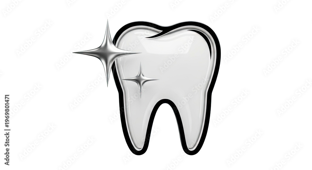 Obraz premium Sparkling Tooth Icon