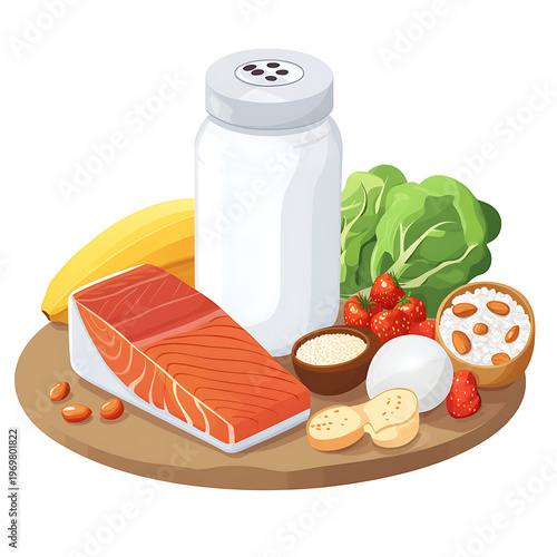 Protein Nutrition Health Food Vector Concept