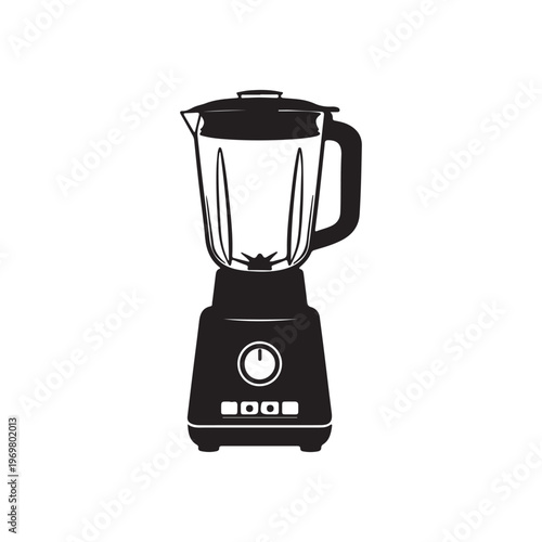 Blander black silhouette vector illustration on white background