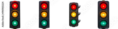 Fotografie set of colored traffic-light stoplight signal traffic-signal PNG