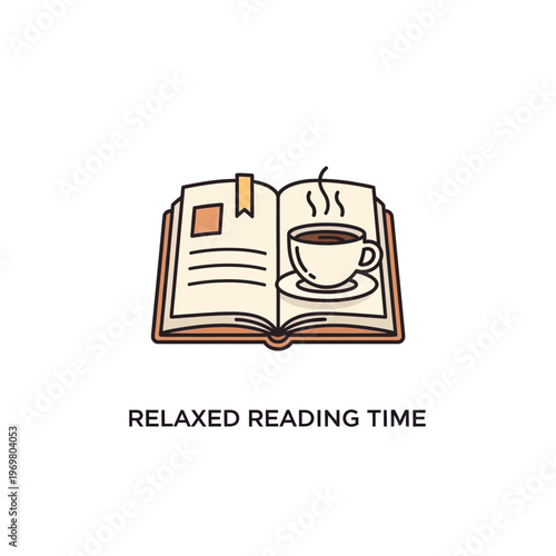 Relaxed reading with a hot beverage.