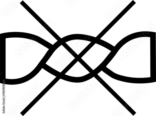 Twisting prohibited. Wringing prohibited. Do not twist or wring by hand. Fiber damage. Information on the garment label. Warning sign. Marking.