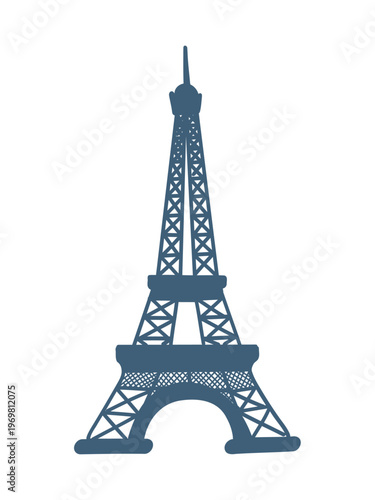 eiffel tower paris famous landmark vector illustration