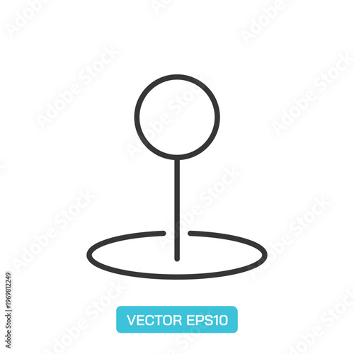 Location Icons. Thin Line Symbol Elements Collection.