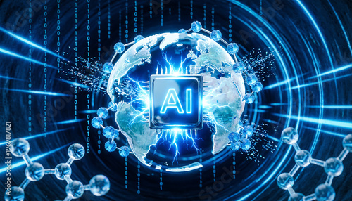A high-tech global world for artificial intelligence, machine learning