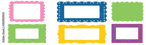 set of colored frames