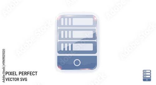 Server icon, data storage, database concept