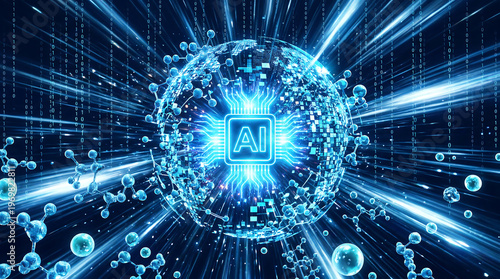 A high-tech global world for artificial intelligence, machine learning