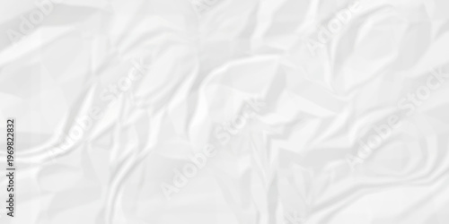 Crumple crushed white paper obsolete rumple craft design. wrinkle ripped cardboard crumple aged closeup recycled document grunge paper background.