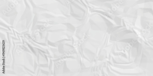 Crumple crushed white paper obsolete rumple craft design. wrinkle ripped cardboard crumple aged closeup recycled document grunge paper background.