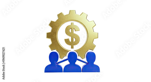 Teamwork and Financial Growth Concept