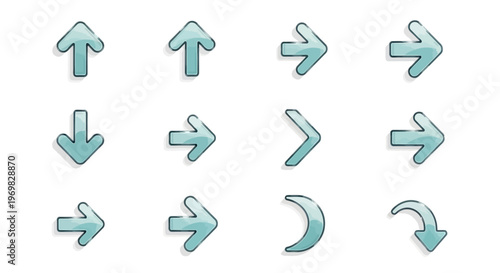 Hand drawn arrow set. Directional vector elements.