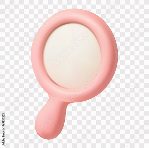 Coquette Soft Girl Aesthetic Vector Icon Set | 3D icon set | a hand mirror