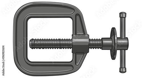 Metal C Clamp Tool for Woodworking and Construction Projects