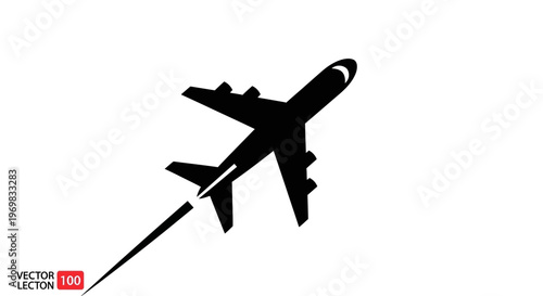 Airplane Takes Off In Sky.