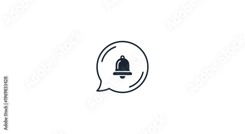 Bell Icon in Speech Bubble.