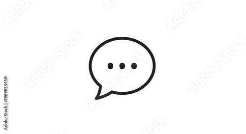 Black and white speech bubble.