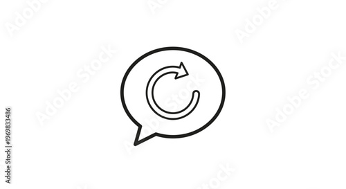 Black and white speech bubble.