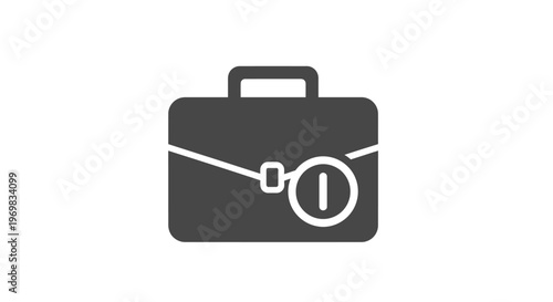 Briefcase with locked handle.