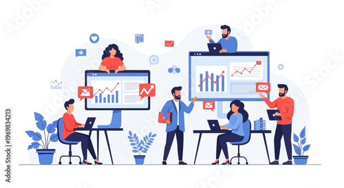 Business people working together office.