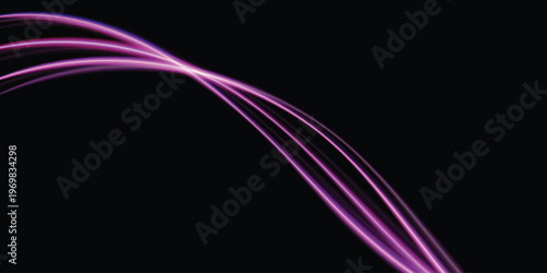Abstract light trails a vibrant burst of purple streaks against a dark background