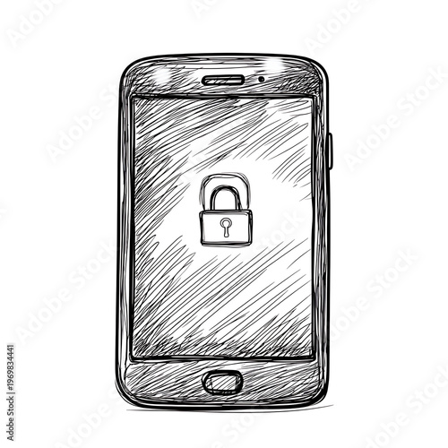 Mobile Device Unlocked Secure Sketch Drawing
