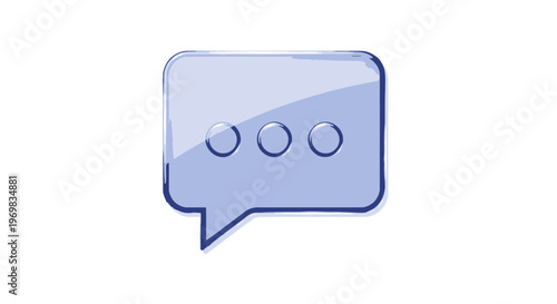 Chat bubble icon with ellipsis for communication