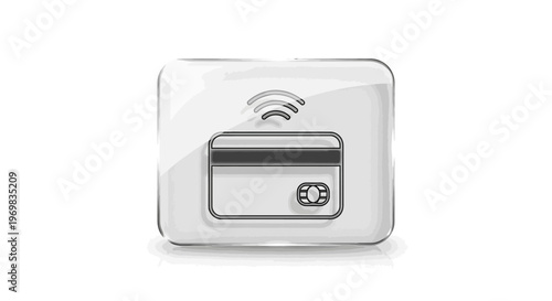 Contactless payment icon. Credit card tap to pay