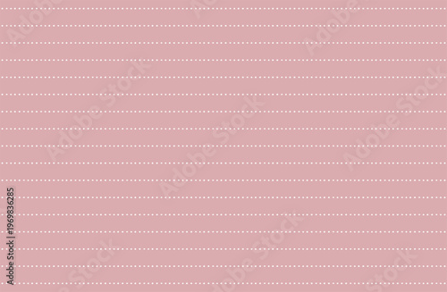 Seamless horizontal dotted line pattern background - white dots on dusty pink rose