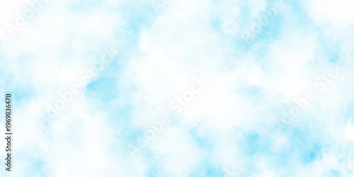 Fotografija abstract ocean waves and spray in painted texture with, radient ink colors wet effect hand drawn canvas background wallpaper, abstract soft brush painted white and blue watercolor background