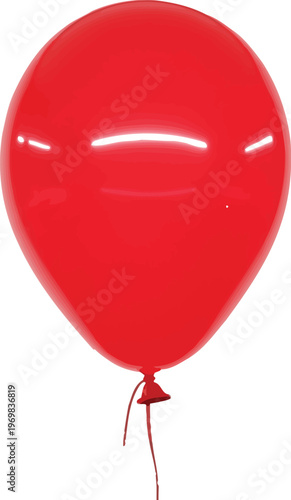 Red balloon tied with a string