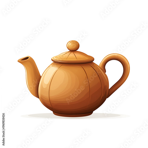 Chinese Teapot Icon Isolated Vector Illustration