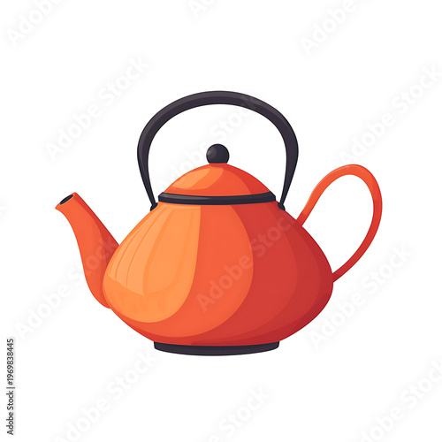 Elegant Chinese Teapot Icon Vector Illustration