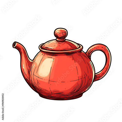Chinese Teapot Utensil Icon Vector Isolated