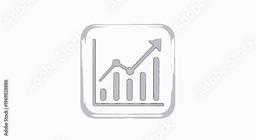 Growth chart icon. Business success and financial graph.