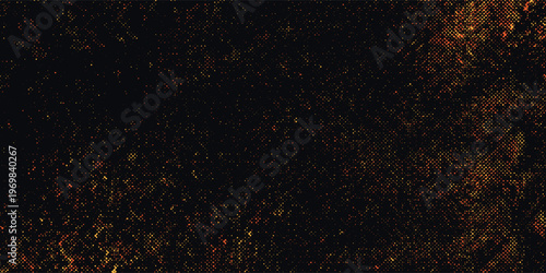 Black and yellow abstract background with brush stroke and halftone style. abstract grunge