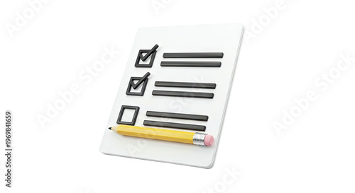Checklist with Pencil