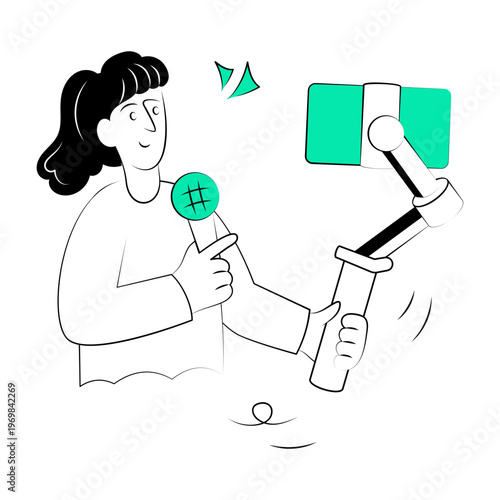 Drawing style illustration showing a gimbal

