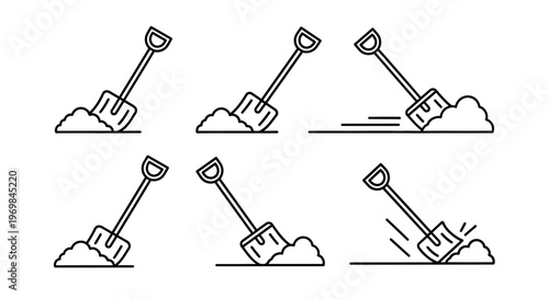 Shovel digging into the ground.