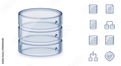 Database Icon Collection: Data Storage and Management