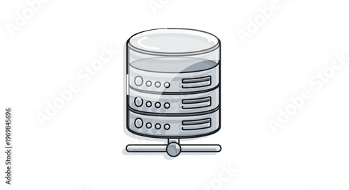 Database server storage icon. Data center concept.