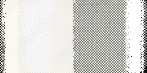 Abstract halftone pattern with contrasting white and dark gray areas