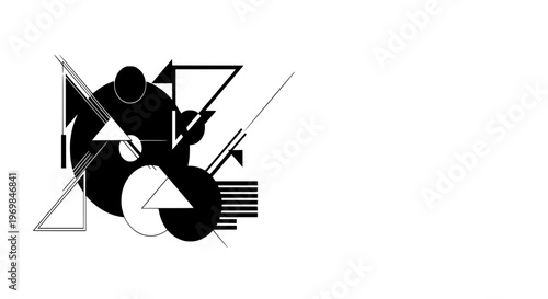 Geometric Abstract Art A Modern Composition of Shapes and Lines