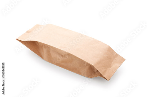 Coffee bag on white background