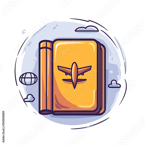 Minimalistic Passport Icon Design Vector Illustration