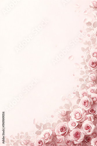 pink background with roses