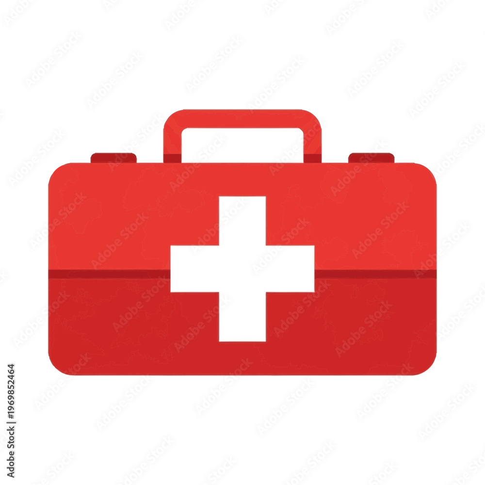 Fototapeta premium Red Medical First Aid Kit Box.
