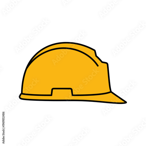 Yellow Hard Hat Safety Helmet.