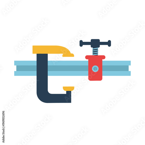 C clamp tool for gripping objects.